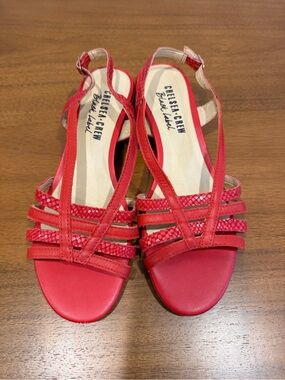 chelsea crew Red  Slingback Sandals